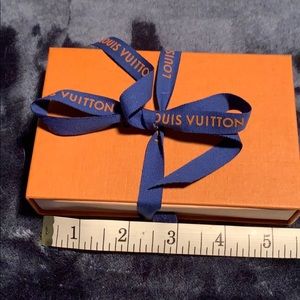 Louis Vuitton Empty box with blue ribbon